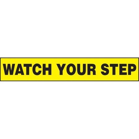 Accuform SAFETY LABEL WATCH YOUR STEP 2 in  X 12 in  LSTF511VSP LSTF511VSP